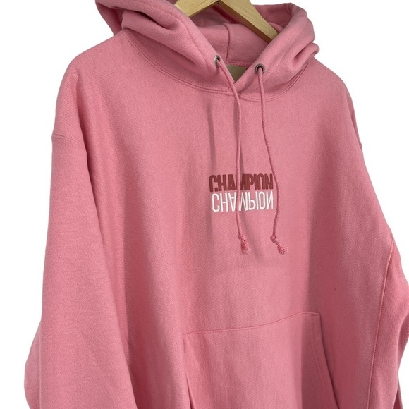 Champion reverse weave heavy weight SZ Large bubblegum, Pink Hoodie NEW! - Picture 2 of 9